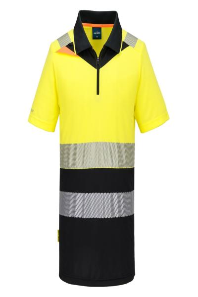 DX435 DX4 Hi Vis Zip Class 1 Polo Shirt
